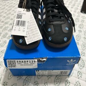 Adidas Samba OG Black Shoes Floral Embroidered